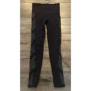Spanx Leggings Black Gray Size Medium M